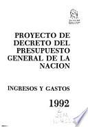 Proyecto de presupuesto general de la nación