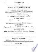 Proyecto de una constitucion para el estado de Chile