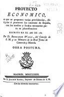 Proyecto económico, en que se proponen varias providencias,