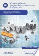 Pruebas de funcionalidades y optimización de páginas web. IFCD0110