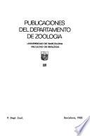 Publicaciones del Departamento de Zoología