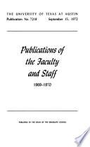 Publications of the Faculty and Staff