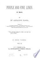 Purple and fine linen