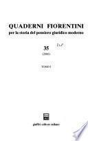 Quaderni fiorentini per la storia del pensiero giuridico moderno