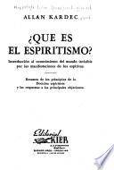 Que es el espiritismo?