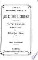 Qué hay sobre el espiritismo?