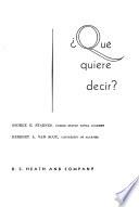 Qué quiere decir?
