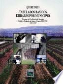 Querétaro. Tabulados básicos ejidales por municipio. Programa de Certificación de Derechos Ejidales y Titulación de Solares Urbanos, PROCEDE. 1992-1997