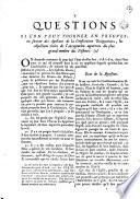 Questions si l'on peut tourner en preuves, en faveur des apellans de la constitution Unigenitus, les objections tirées de l'acceptation apparente du plus grand nombre des pasteurs