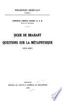 Questions sur la métaphysique