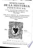 Quinta parte de la historia pontifical y catolica ...