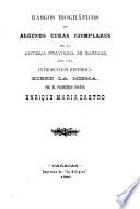 Rasgos biográficos de algunos curas ejemplares de la antigua provincia de Barinas