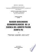 Rasgos geológicos geomorfológicos de la cuenca del Arroyo Pavón (Santa Fe)