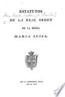 Real Orden de la Reina Maria Luisa. Estatutos