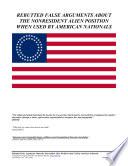 Rebutted False Arguments About the Nonresident Alien Position When Used by American Nationals, Form #08.031