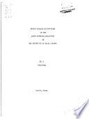 Recent Chilean Acquisitions of the Latin American Collection of the University of Texas Library