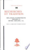 Recherches et tradition