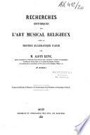 Recherches historiques sur l'art musical religieux dans la province ecclésiastique d'Auch