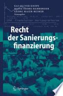 Recht der Sanierungsfinanzierung