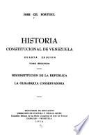 Reconstitución de la República. La oligarquía conservadora