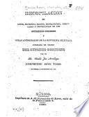 Recopilacion de leyes, decretos, bandos, reglamentos, circulares y providencias