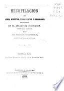 Recopilación de leyes, decretos, reglamentos y circulares que se han expedido en el estado de Michoacán