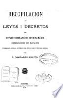 Recopilación de leyes i decretos del estado soberano de Cundinamarca