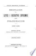Recopilación de leyes i decretos supremos sobre colonización