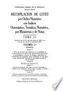 Recopilación de leyes por orden numérico