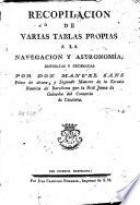 Recopilacion de varias tablas propias a la navegacion y astronomía