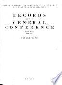 Records of the General Conference of the United Nations Educational, Scientific and Cultural Organization