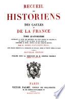 Recueil des historiens des Gaules et de la France