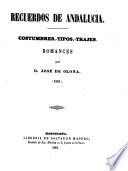 Recuerdos de Andalucía, costumbres, tipos, trajes