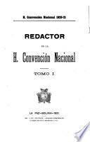 Redactor de la H. Convención Nacional