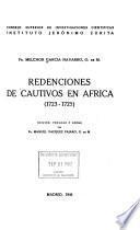 Redenciones de cautivos en Africa, 1723-1725