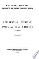 Referencias críticas sobre autores chilenos