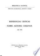 Referencias críticas sobre autores chilenos