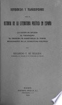 Referencias y transcripciones para la historia de la literatura política en España