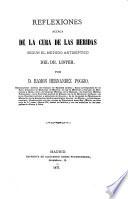 Reflexiones acerca de la cura de las heridas segun el metodo antiséptico del Dr. Lister