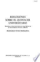 Reflexiones sobre el quehacer universitario : discursos y otras intervenciones como Rector de la Universidad de Navarra (1966- 1979).