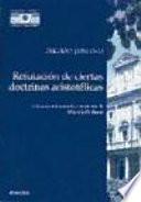 Refutación de ciertas doctrinas aristotélicas