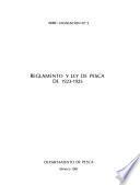 Reglamento y ley de pesca de 1923-1925