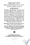 Relación de los regocijos públicos con que Zaragoza obsequió a los reyes Carlos IV y Maria Luisa de Borbón