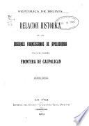 Relación histórica de las misiones franciscanas de Apolobamba