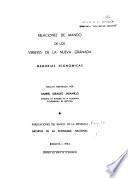 Relaciones de mando de los virreyes de la Nueva Granada