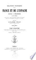 Relations politiques de la France et de l ́Espagne avec l ́Ecosse