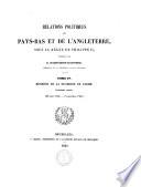 Relations politiques des Pays-Bas et de l'Angleterre, sous la règne de Philippe II