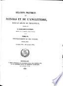 Relations politiques des Pays-Bas et de l'Angleterre sous le règne de Philippe II