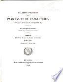 Relations politiques des Pays-Bas et de l'Angleterre, sous le règne de Philippe II