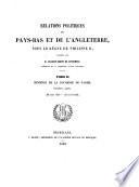 Relations politiques des Pays-Bas et de l'Angleterre sous le règne de Philippe II